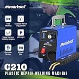 MRCARTOOL Plastic Welder Kit with 600 Hot Staples 220V Plastic Welding Machine Car Bumper Repair Kit, 80W/65W/45W/35W/15W Adjustable Plastic Repair Welding Machine for Car Plastic Crack Repair