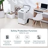 Megonia C9W 120L/Day Commercial/Residential Dehumidifier: White, 300m2/600m3, 7L Tank, 500m³/h Air Flow, 715W, Adjustable Humidity Control, Digital Display, Continuous Mode