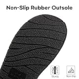 LongBay Men's Outdoor Slippers Memory Foam Camping shoes Nylon Non-Slip Indoor Outdoor Black, 9
