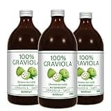 3 x 100% Soursop Juice - Unfiltered. Vegan .3 x 500ml. 100% Soursop-Pulp. Guanabana. Corossol. Graviola.