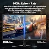Z-Edge 27 Inch 4K Gaming Monitor 160Hz 1ms Fast IPS, UHD 3840x2160, 450cd/m² Brightness, 1.07B Colors, HDR10, FreeSync, HDMI & DisplayPort, VESA Mountable