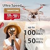 [5-Yrs Free Data Recovery] GIGASTONE 128GB Micro SD Card, 4K Video Recording for GoPro, Action Camera, DJI, Drone, Nintendo-Switch, R/W up to 100/50 MB/s MicroSDXC Memory Card UHS-I U3 A2 V30 C10