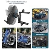 YIEDDE Car Phone Holder Mount Compatible with Mercedes-Benz A, E, S, B, C Class, GLC, GLE, GLS, GLB, GLA Class, Fiat 500, Mercedes-Benz Accessories