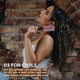 Denman Curly Hair Brush D3 (Black & Red) 7 Row Styling Brush for Detangling, Separating, Shaping and Defining Curls - For Women and Men