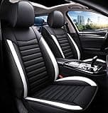 LSDRALOBPOI Car Seat Covers Full Set for Volv𝐨 V40 Cross Country 2012-2019,Leather Front Rear Seat Protectors,Waterproof Breathable Seat Protectors,car interior accessories.