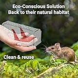 ROSHIELD 4 X Humane MOUSE Traps for Indoors and Outdoors, Duty Pest Trap for Catch Alive. Pets and Children Friendly. Reusable Rodent Mice Trap. Quick, Effective and Highly Sensitive Catcher