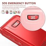 Senior Mobile Phone with Big Buttons, GSM Sim Free Unlocked Basic Cell Phones Easy to Use, Flip Phone with Dual Color Display | SOS Button | FM Radio | Torch |1000mAh Battery | Speed Dial (Red)