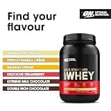 Optimum Nutrition Gold Standard Whey Protein Powder Muscle Building Supplements With Glutamine and Amino Acids, French Vanilla Creme, 30 Servings, 900 g, Packaging May Vary, 891 - 908 g