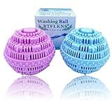 BTFLKNS Laundry Balls Set, Eco-Friendly Super Washing Machine Laundry Ball, All Natural Washer Ball Laundry Detergent Alternative, Household Can Be Reused 2000 Washings(2pcs Balls, Pink,Blue)