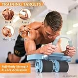 Amonax Ab Roller Exercise Wheel, Four Wheel Abs Trainer with Elbow Support, Abdominal Exercise Equipment for Core Abs, Automatic Rebound Abs Workout Equipment For Home Gym Men Women Use