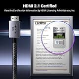 UGREEN HDMI 2.1 Cable Certified 10K 8K 4K 1440P@240/165/120Hz eARC HDR Dolby Vision Atmos HDCP 2.3 48Gbps Ultra High Speed Compatible with PS5 Xbox Series X/S Laptop TV Soundbar Game Monitor PC(1M)