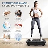 Taevno Vibration Plate Exercise Machine Weight Loss, Full Body Shaker Workout Vibration Plates Lymphatic Drainage, Stand Shake Vibrating Plate for Women Men 450 Lbs Capacity Fitness Platform Black