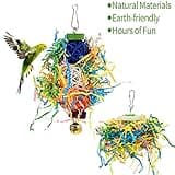Heyu-Lotus 5 Pack Bird Shredding Toys Bird Parrots Chewing Hanging Toys Parrot Cage Shredder Toys Bird Cage Accessories for Small Parakeets, Cockatiels, Budgies, Conures, Love Birds, Finches