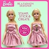 Barbie DIY Urban & Chic Fashion Designer Set – 80-Piece Custom Outfit Kit | Includes Dress, Tops, Leggings, Gold Letters, Stickers & Stamp | Creative Barbie Fashion Toy for Kids Ages 5+
