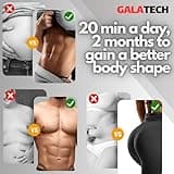 Gala Tech EMS Muscle Stimulator Trainer for Man & Women, Electric Ab Machine Workout Equipment for Abs & Abdominal Muscle Toner with 8 Modes 25 Intensities, 3 LCD Display, Core, Arm, Leg, Hip Training
