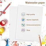 60 Sheets Watercolour Paper Bulk, 140 lb/300 GSM Cotton Cold Press Water Colour Paper for Students Adults Artists Drawing Painting Supplies Postcards, White, 5" x 7"