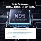 15.6 Inch Laptop, Quad-Core N95 Processor Up to 3.4GHz (Beat N5095), 16GB DDR4 512GB SSD Notebook Computers, 1080P FHD Display Laptops Computer, WiFi 5G, Type-C, USB 3.0, with Keyboard Film UK/Mouse