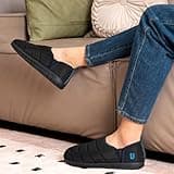 LongBay Men's Outdoor Slippers Memory Foam Camping shoes Nylon Non-Slip Indoor Outdoor Black, 9