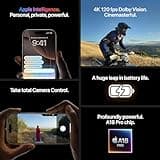 Apple iPhone 16 Pro 128 GB: 5G Mobile phone with Apple Intelligence, Camera Control, 4K 120 fps Dolby Vision and a Huge Leap in Battery Life. Works with AirPods; Black Titanium