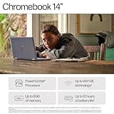 HP Chromebook 14" | Intel Processor N100 Processor| 4 GB RAM | 128 GB Flash Storage | Intel UHD Graphics | HD Display | Up to 12hrs battery | Chrome OS | Dual Speakers | Glacier Silver | 14a-nf0002sa