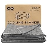 Everlasting Comfort Cooling Blanket - Dual-Sided Lightweight Summer Throw with Refreshing Fabric for Breathable Sleep - Soft and Comfortable Fibers (60x80)