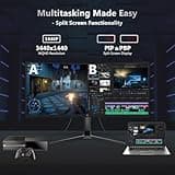 Z-Edge 34 Inch Curved Gaming Monitor Ultrawide 165Hz(DP) 100Hz(HDMI) 1ms MPRT 21:9 3440x1440 WQHD R1500 Curved Screen, Tilt/Swivel/Height Adjustable, FreeSync, HDMI, DisplayPort