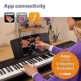 Yamaha P-145 Digital Piano with 88 Graded Hammer Compact Keys and 10 Instrumental Voices, Lightweight and Portable, Black