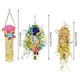 Heyu-Lotus 5 Pack Bird Shredding Toys Bird Parrots Chewing Hanging Toys Parrot Cage Shredder Toys Bird Cage Accessories for Small Parakeets, Cockatiels, Budgies, Conures, Love Birds, Finches