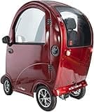 DashPod Enclosed Electric Mobility Scooter 1000W Lithium Battery by Green Power (Red)