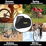 Protekt Bike Cover for 2 Bikes - 190T Nylon Push Bike Covers for Outside Storage, Heavy Duty, Waterproof, Dust Resistant, Anti Rain, UV Coated, Lock Holes Storage Bag for Mountain Bike/Bicycle/E-Bikes
