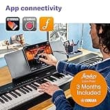 Yamaha P-225 Digital Piano with 88 Graded Hammer Compact Keys and 24 Instrumental Voices, Lightweight and Portable, Black