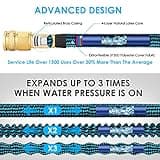 KETTOYA 100FT Expandable Garden Hose, Flexible Water Hose with 10-Pattern Spray Nozzle, Leak-proof Retractable Heavy Duty Hose Pipe, 4-layer Latex Core, Durable 3750D, Brass Alloy Connector, Kink-Free