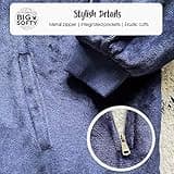 Blanket Hoodie, Oversized Hoodie Blanket, Sherpa & Fleece Wearable Blanket Hoodies for Women & Men, Comfy & Fluffy Hooded Blankets, The Big Softy® (Navy Blue)