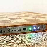 Chessnut Air + Electronic Chess Set, A magnificently Full Wooden Wooden Chess Board with Extra Queens,LEDs, AI Adaptive Electronic Chess Set Game and App with Computer Chess Board