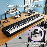 Yamaha P-225 Digital Piano with 88 Graded Hammer Compact Keys and 24 Instrumental Voices, Lightweight and Portable, Black