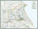 East Riding Of Yorkshire - UK County Map Paper Laminated - 83 x 110 cm