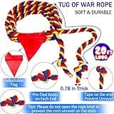 WYRJXYB Sports Day Kit Tug of War Rope 6M for Kids and Adults, Outdoor Garden Field Day Lawn Yard Family Reunion Birthday Party Games, Outside Summer Picnic Game,Easter Carnival Fun Games,Tricolor