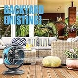 XPower Misting Fan Outdoor Cooling Oscillating Heavy Duty Powerful High Velocity Ideal for Camping Patios Picnics & More (FM-68)