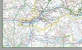 East Riding Of Yorkshire - UK County Map Paper Laminated - 83 x 110 cm