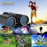 Gosky 10x42 Roof Prism Binoculars for Adults, HD Professional Binoculars for Bird Watching Travel Stargazing Hunting Concerts Sports-BAK4 Prism FMC Lens-with Phone Mount Strap Carrying Bag