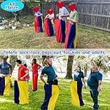 Sports Day Kit Potato Sack Race Bags Backyard Games for Kids Adults, Field Day Birthday Party Outdoor Games for Kids Family,Egg and Spoon 3-Legged Relay Race Carnival Game,Easter Lawn Garden Game