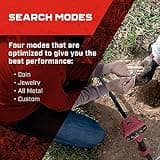 Minelab Vanquish 540 Multi-Frequency Pinpointing Metal Detector for Adults with Iron Bias & V12 12"x9" Double-D Waterproof Coil (4 Detect Modes, Wired Headphones & Rain Cover Included)