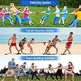 WYRJXYB Sports Day Kit Tug of War Rope 6M for Kids and Adults, Outdoor Garden Field Day Lawn Yard Family Reunion Birthday Party Games, Outside Summer Picnic Game,Easter Carnival Fun Games,Tricolor