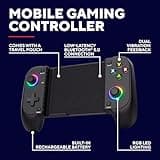Trust GXT 735 Mylox Bluetooth Mobile Gaming Controller for Iphone/Android / PS5 / Xbox, 12h Playtime, Dual Feedback Vibration, RGB Lighting, Handheld Phone Controller Wireless Gamepad, Black