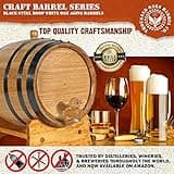 2 Liter Oak Aging Barrel with Wood Stand, Bung & Spigot - Mini Whiskey Barrels for The Home Alcohol Distiller, Moonshiner & Winemaker - Age Cocktails, Bourbon, Whisky, Tequila, Rum, Mead Wine (2L)