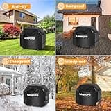 Heavy Duty & Thick BBQ Cover for Grill - Waterproof, UV & Fade Resistant Gill Cover, Fit for Weber, Brinkmann, Char Broil, Outback and More,All-Weather Protection with Drawstring, Hook & Loop Straps