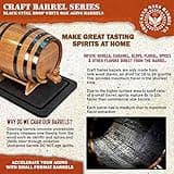 2 Liter Oak Aging Barrel with Wood Stand, Bung & Spigot - Mini Whiskey Barrels for The Home Alcohol Distiller, Moonshiner & Winemaker - Age Cocktails, Bourbon, Whisky, Tequila, Rum, Mead Wine (2L)