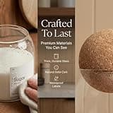 Livabl Tea Coffee and Sugar Canisters Set - Set of 3 Unique Cork Ball 500ml Glass Jars - Perfect Sugar Tea Coffee Set Organiser