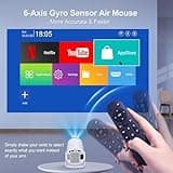 Magcubic Mini Projector 4K 1080P Support, Portable WiFi6 BT 5.0 Android 11, Smart Projector Auto Horizontal Correction, 180°Rotatable Outdoor Movie Projector Compatible with Phone