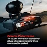 ESCORT Redline360c International Laser Radar Detector for Cars – Extreme Range Speed Camera Detector with Built-in Wi-Fi and GPS, AI Filtering, 360 Degree Directional Awareness and Drive Smarter App